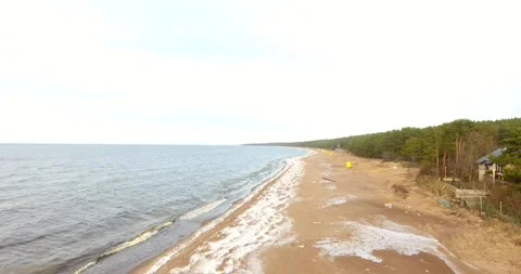 Saulkrasti beach on winter 動画素材 168800641