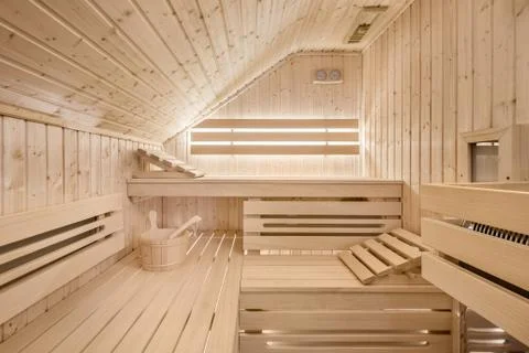 Sauna in the attic Stock Photos