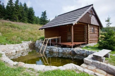 Sauna cabin Stock Photos