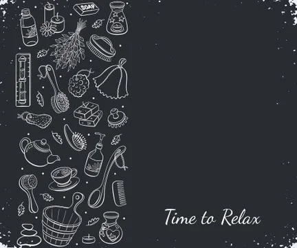 Sauna hand drawn Stock Illustration