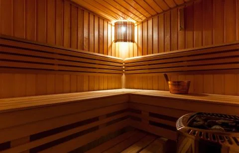 The Sauna interior Stock Photos