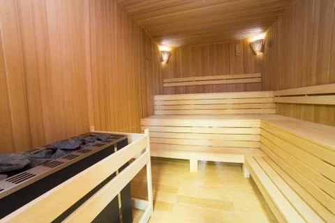 Sauna interior Foto stock