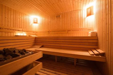 Sauna interior Stock-Fotos