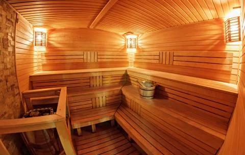 Sauna interior 스톡 사진