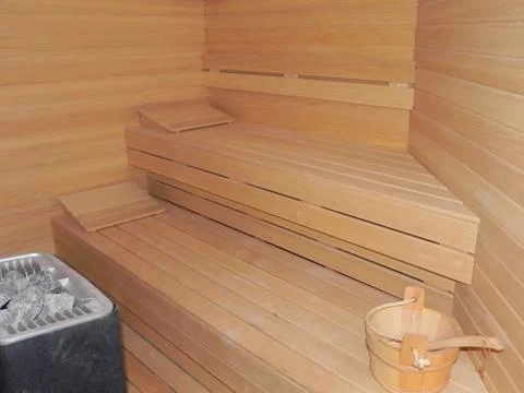 In sauna Stock Photos