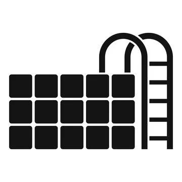 Sauna pool icon, simple style Illustrazione stock