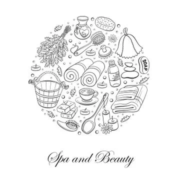 Sauna poster template Stock Illustration