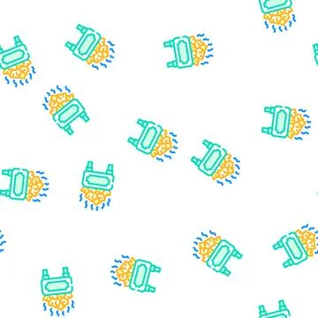 Sauna relax vector seamless pattern flat 스톡 일러스트