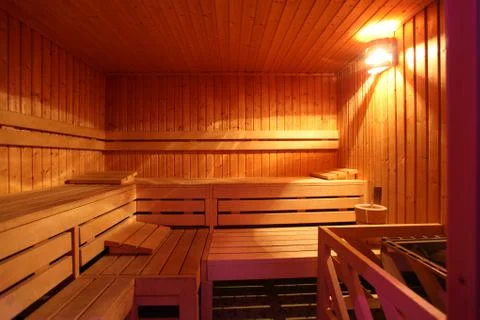 Sauna room Stock Photos