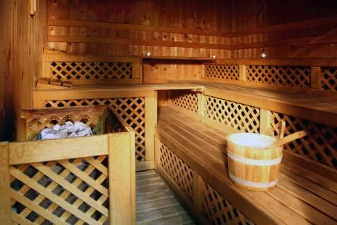 Sauna room Stock Photos