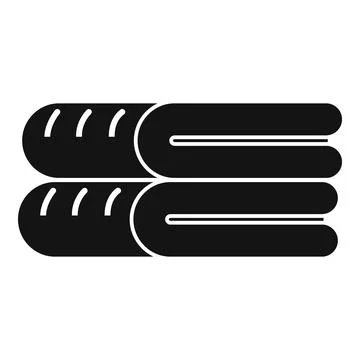 Sauna towel stack icon, simple style Stock Illustration