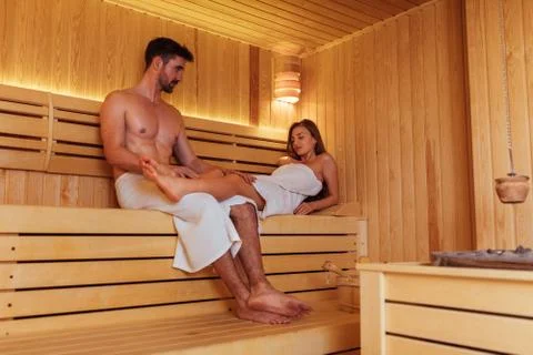 Sauna in two Stock Photos