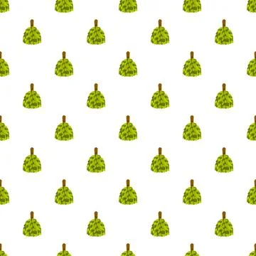 Sauna venik broom pattern on white background Stock Illustration