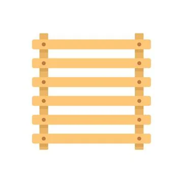 Sauna wood frame icon flat isolated Ilustración de archivo