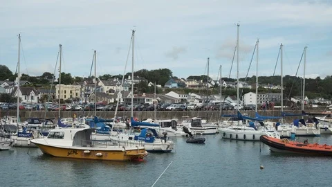 Saundersfoot Harbour Stock Footage 114357973