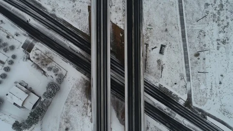 Sauntering down a snowy road Video stock 120875212