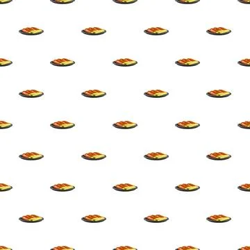 Sausage and mustard meal pattern background design Stock Illustration