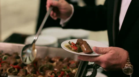 Sausage Appetizer Plate Stock Footage 36824375