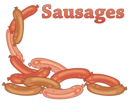 Sausage background Illustrazione stock