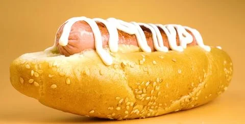 Sausage on a black background Stock Photos