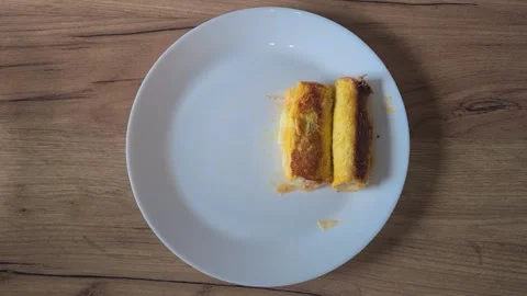 Sausage bread rolls. Pigs in a blanket Stock Footage 220349863