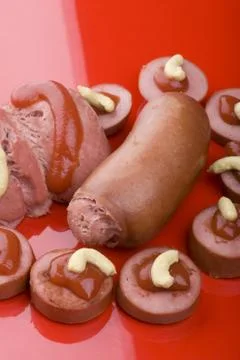 Sausage close up Stock Photos