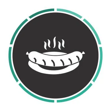 Sausage computer symbol Stock Illustration