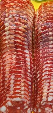 Sausage cutting (2) Stock Photos