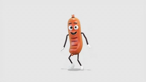 Sausage dancing a poppin dance 库存影片 167093928