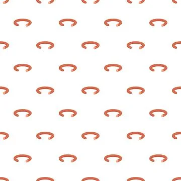 Sausage food pattern creating seamless background design Ilustración de archivo
