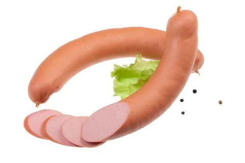 Sausage With Greenery Stock Photos