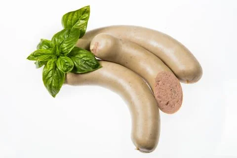Sausage With Greenery Stock Photos