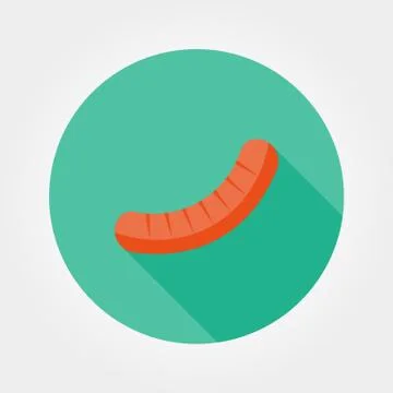 Sausage icon. Flat Stock Illustration