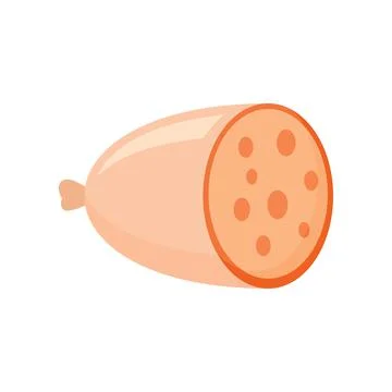 Sausage icon in flat style Stock Illustration
