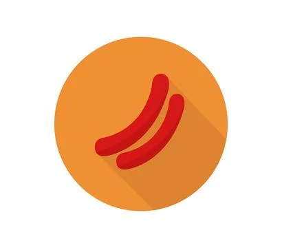 Sausage icon illustrated in vector on white background Stock Illustration