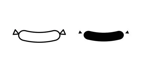 Sausage icon symbol. Flat Vector illustration Stock Illustration