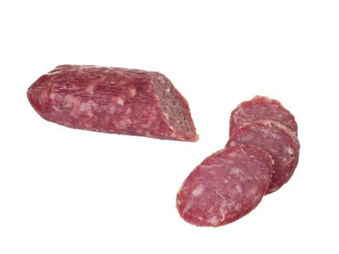 Sausage isolated on white background .. Stock Photos