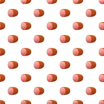 Sausage meat cuts seamless pattern background texture イラスト素材