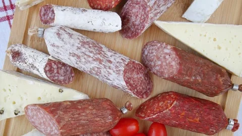 Sausage mix on the table. Stock Footage 245681530