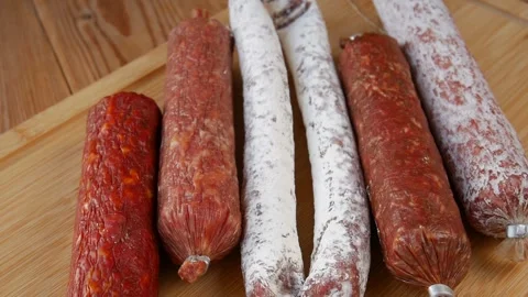 Sausage mix on the table. Stock Footage 247644247