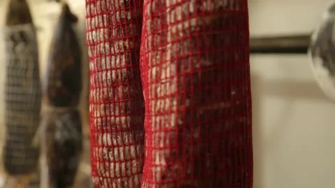 Sausage with mold Stock Footage 146650367