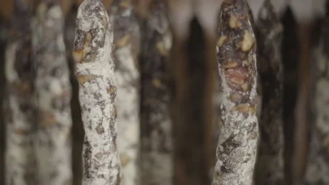 Sausage with mold Stock Footage 146678322