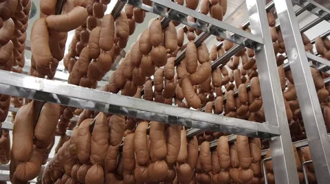 Sausage production Stock Footage 43605814