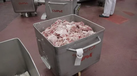 Sausage production Stock Footage 43885330