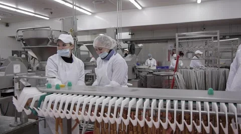 Sausage production Stock Footage 43885436