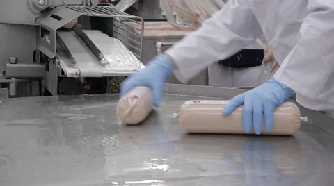 Sausage production Stock Footage 43885643