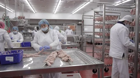 Sausage production Stock Footage 43885690