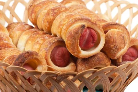 Sausage rolls Stock Photos
