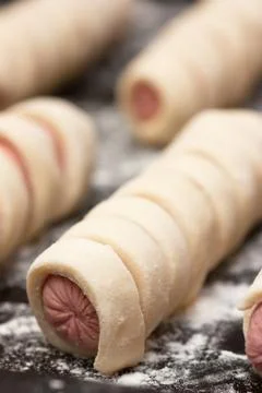 Sausage rolls Stock Photos