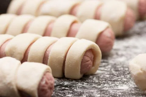 Sausage rolls Foto stock